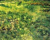 文森特 威廉 梵高 : 有花和蝴蝶的草地